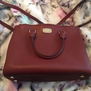 Michael Kors burgundy crossbody purse